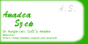 amadea szep business card